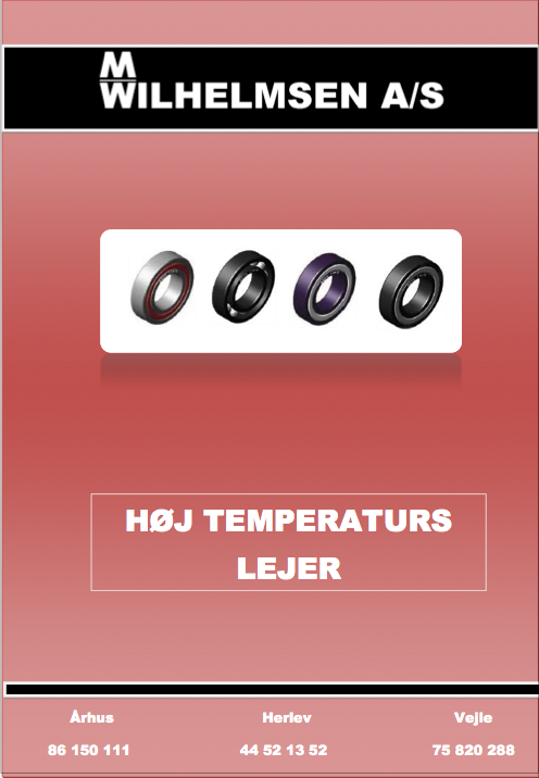 Højtemperaturslejer katalog